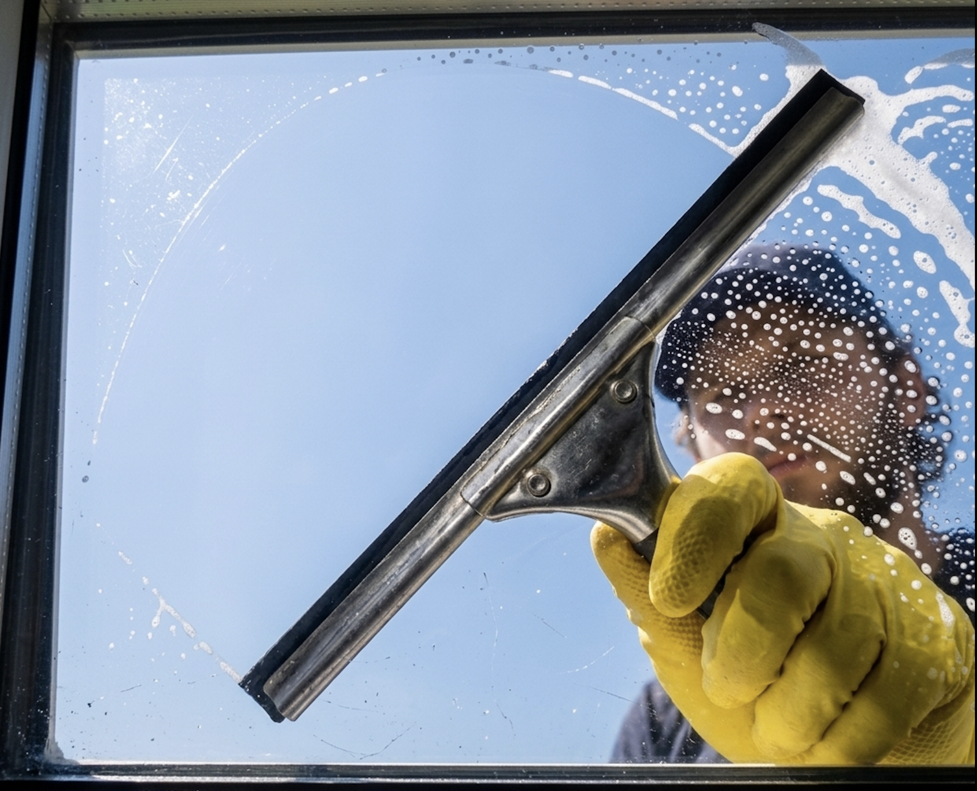Fensterreinigung mit Abzieher in Bönen